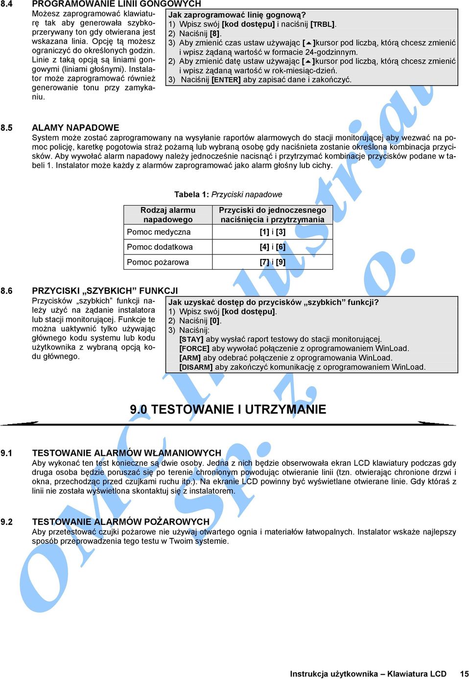 i wpisz żądaną wartość w formacie 24-godzinnym. Linie z taką opcją są liniami gongowymi (liniami głośnymi). Instala- i wpisz żądaną wartość w rok-miesiąc-dzień.