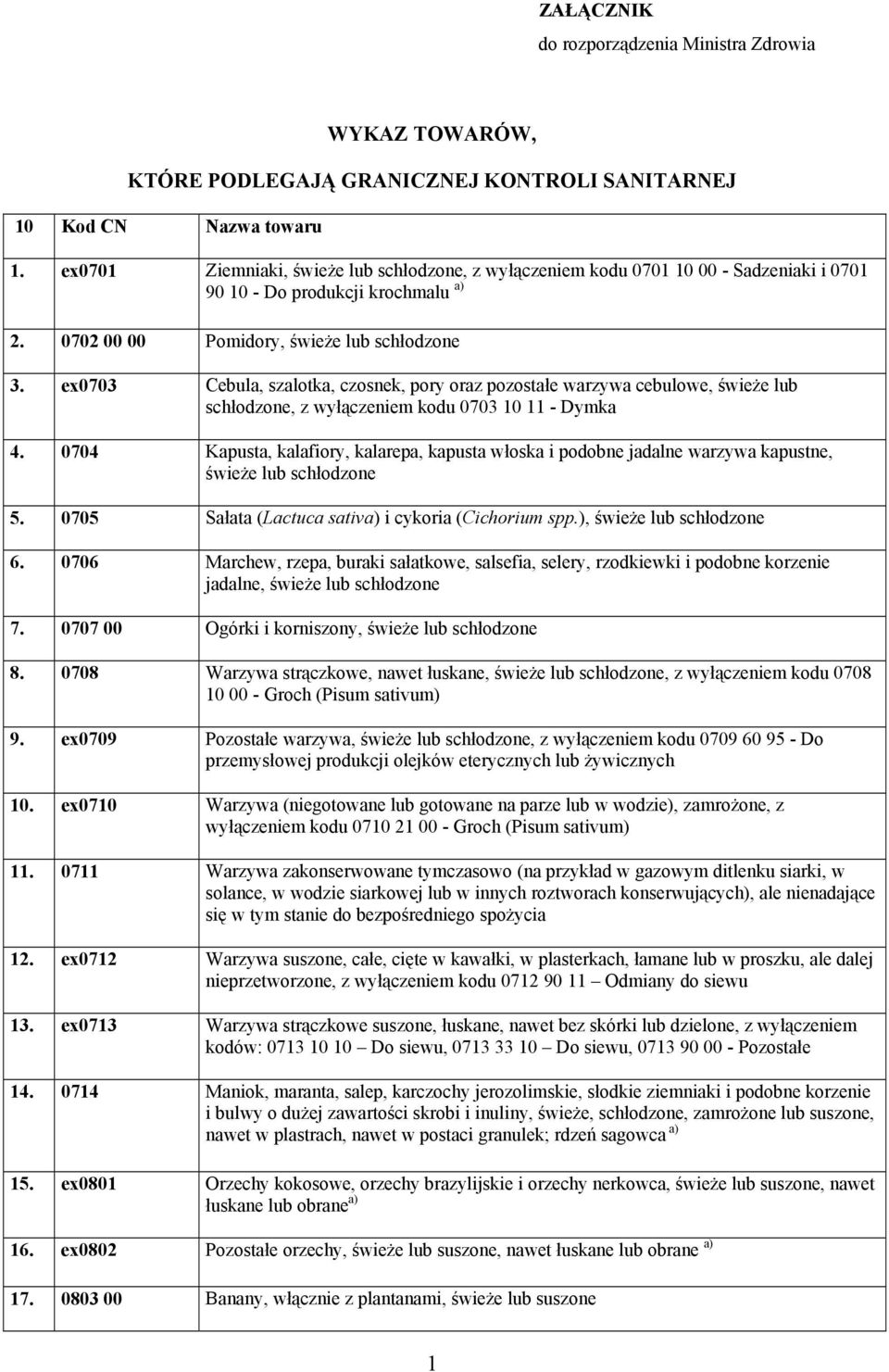 ex0703 Cebula, szalotka, czosnek, pory oraz pozostałe warzywa cebulowe, świeże lub schłodzone, z wyłączeniem kodu 0703 10 11 - Dymka 4.