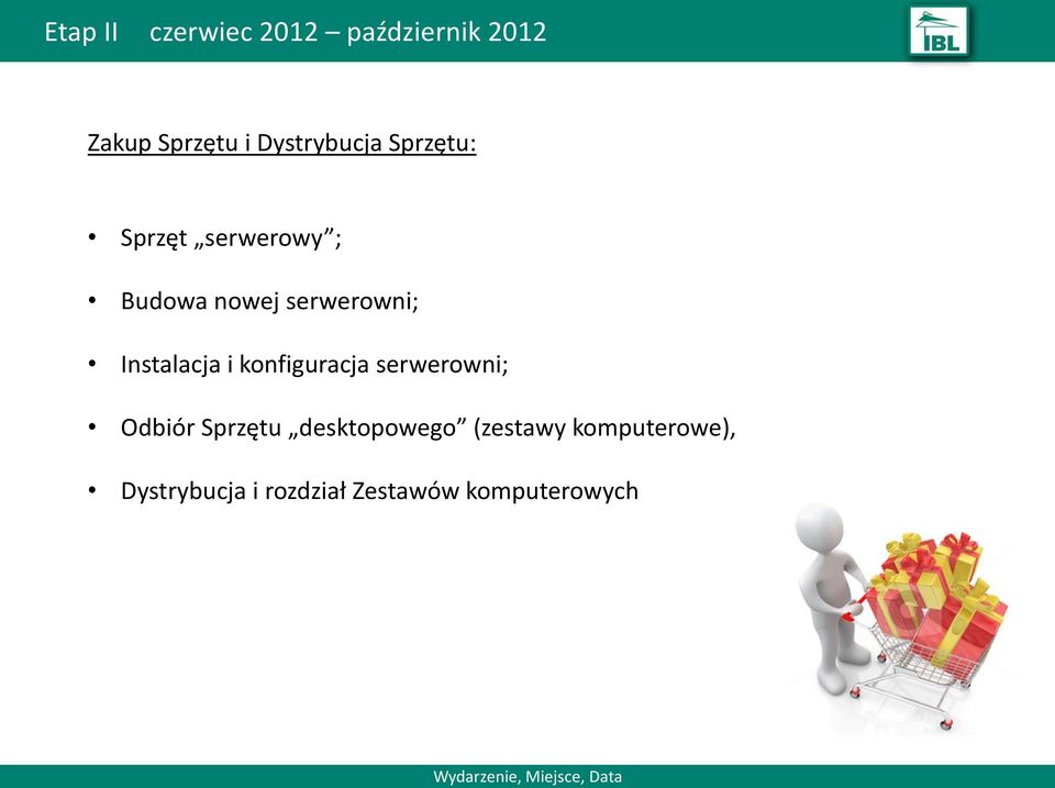 konfiguracja serwerowni; Odbiór Sprzętu desktopowego (zestawy