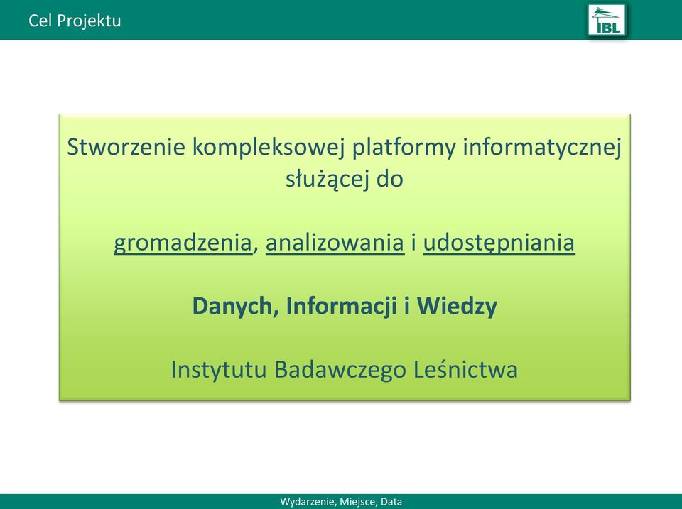 analizowania i udostępniania Danych, Informacji i