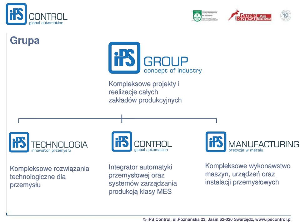 automatyki przemysłowej oraz systemów w zarzdzania produkcj klasy MES