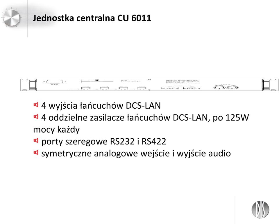 DCS-LAN, po 125W mocy każdy porty szeregowe