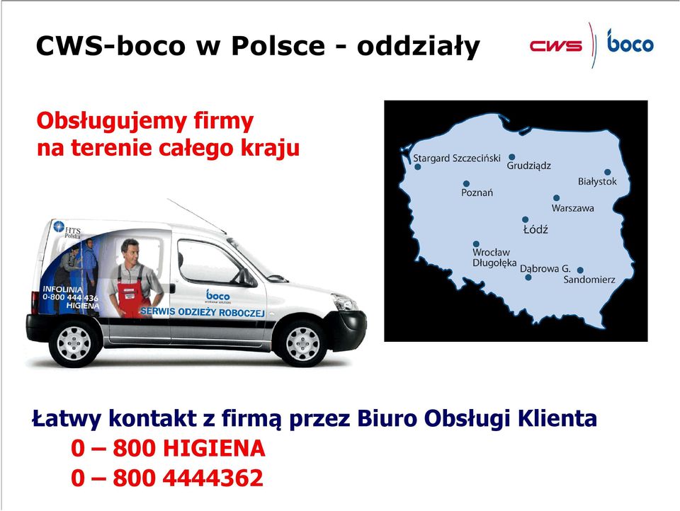 kraju Łatwy kontakt z firmą przez