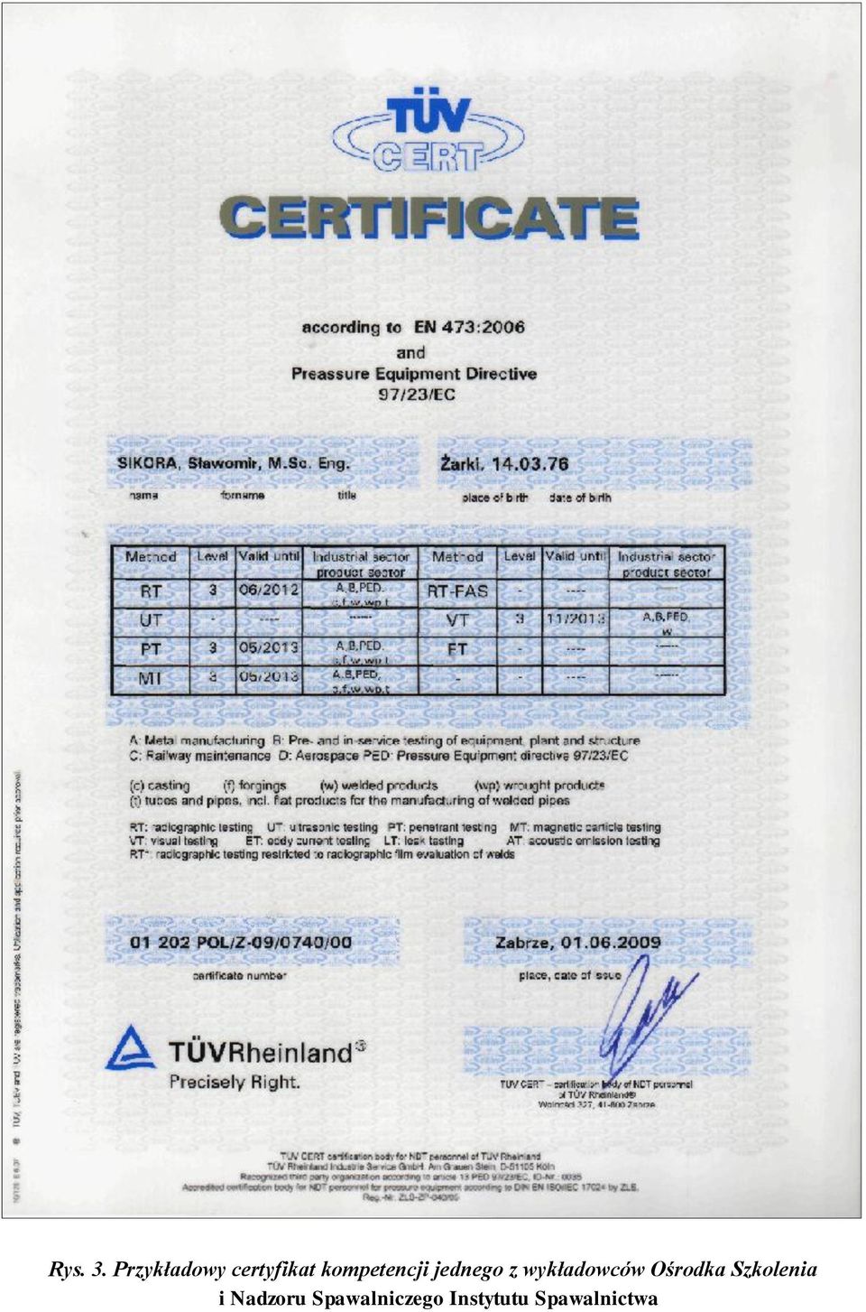 kompetencji jednego z