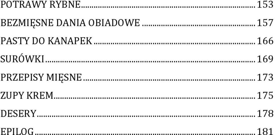 .. 157 PASTY DO KANAPEK... 166 SURÓWKI.
