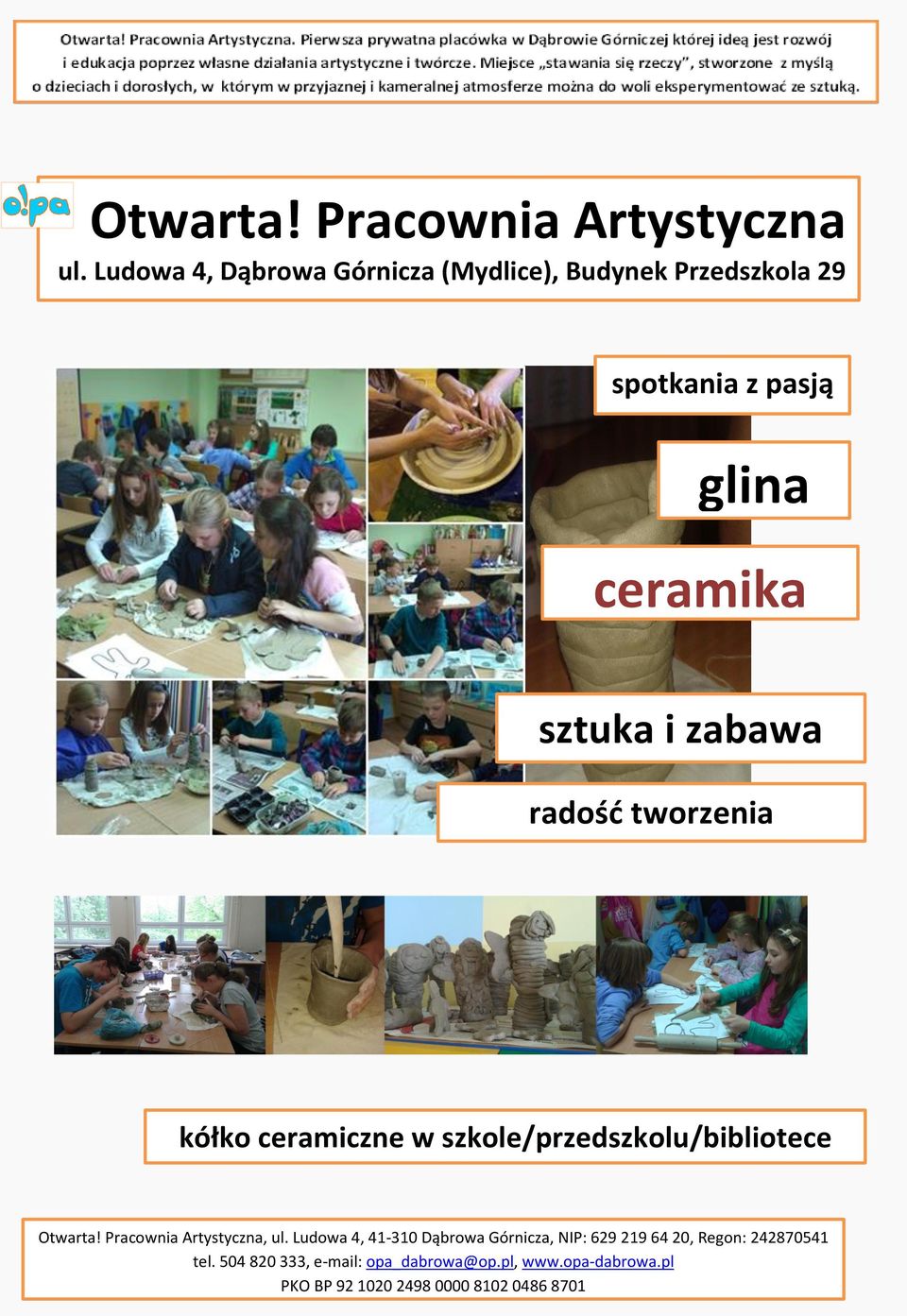 Przedszkola 29 spotkania z pasją glina ceramika