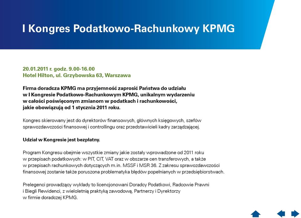 rachunkowości, jakie obowiązują od 1 stycznia 2011 roku.
