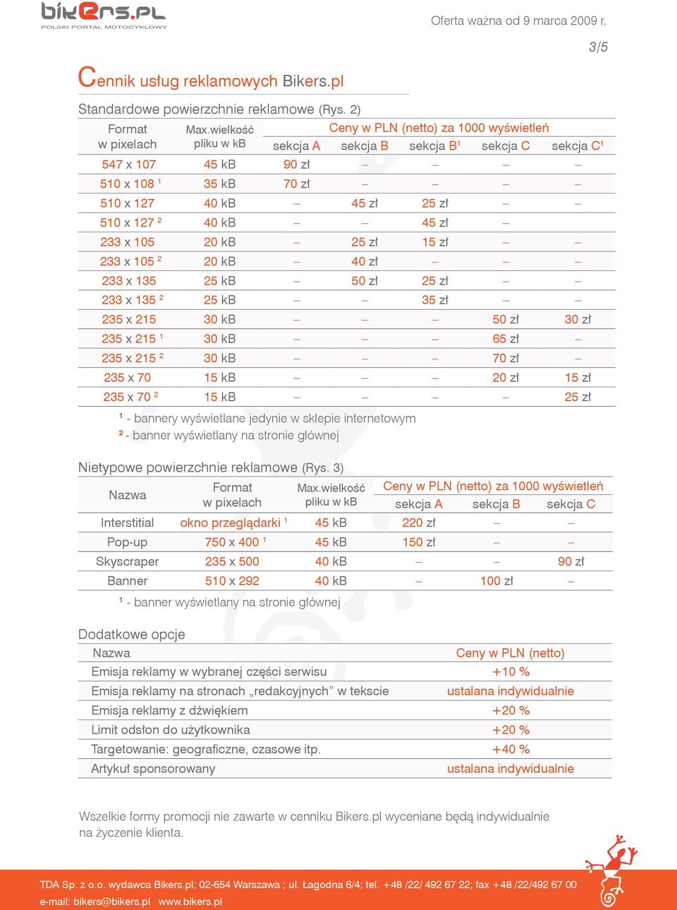 127 2 40 kb 45 zł 233 x 105 20 kb 25 zł 15 zł 233 x 105 2 20 kb 40 zł 233 x 135 25 kb 50 zł 25 zł 233 x 135 2 25 kb 35 zł 235 x 215 30 kb 50 zł 30 zł 235 x 215 1 30 kb 65 zł 235 x 215 2 30 kb 70 zł