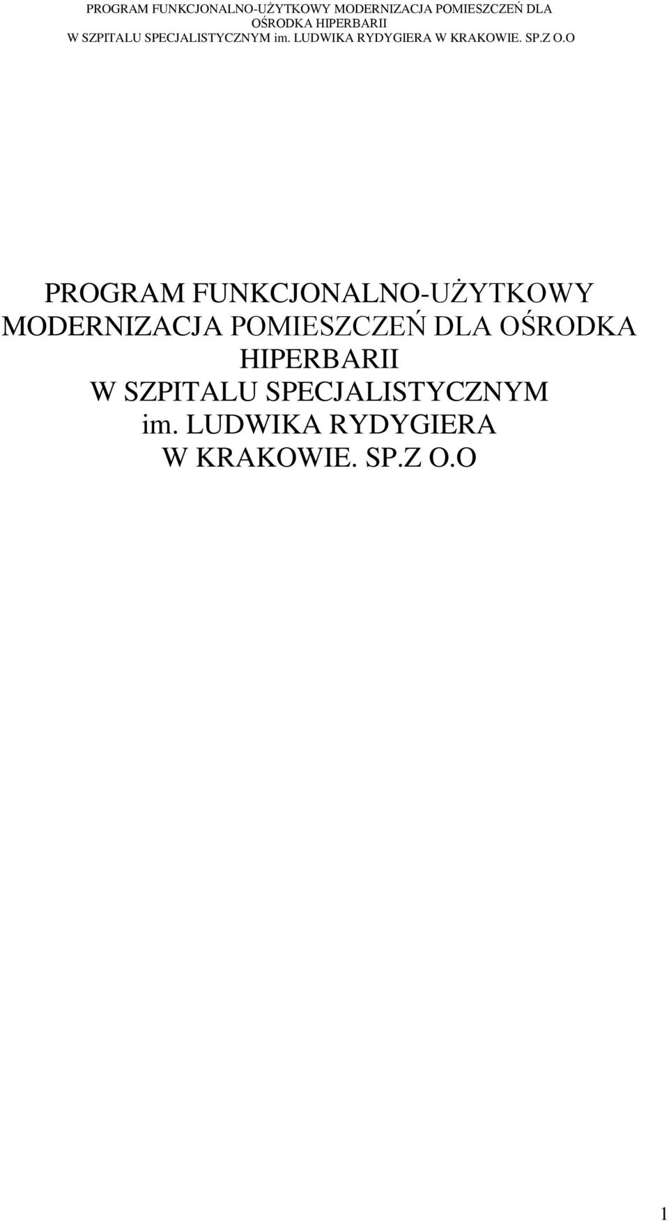 SZPITALU SPECJALISTYCZNYM im.