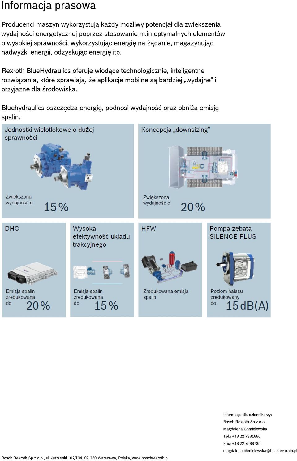 Rexroth BlueHydraulics oferuje wiodące technologicznie, inteligentne rozwiązania, które sprawiają, że aplikacje mobilne są bardziej wydajne i