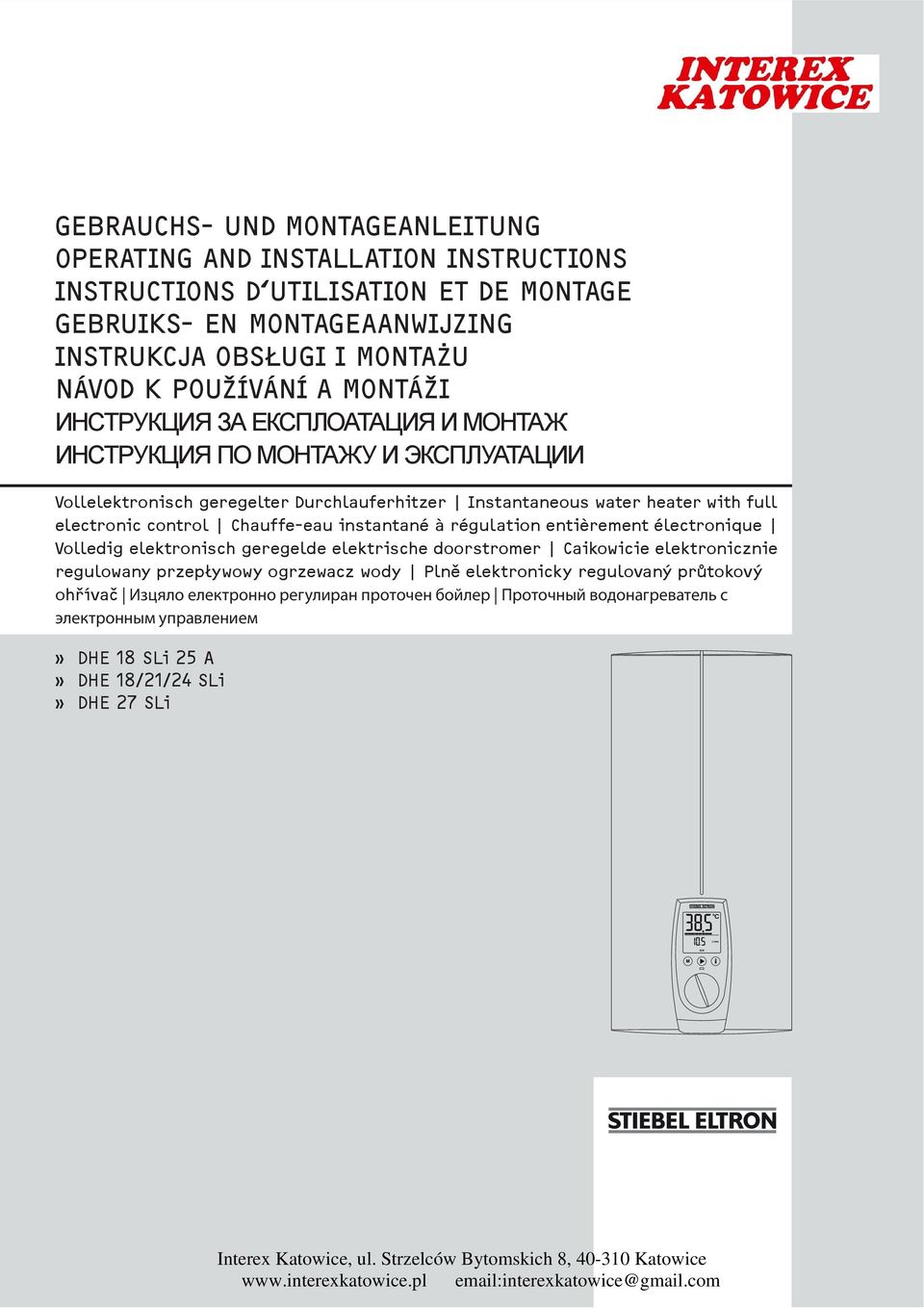 Chauffe-eau instantané à régulation entièrement électronique Volledig elektronisch geregelde elektrische doorstromer Caikowicie