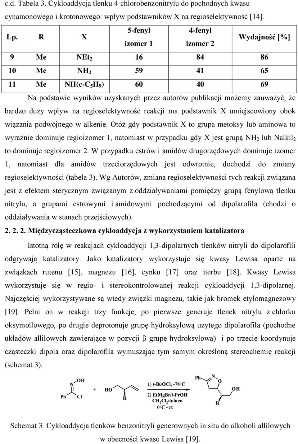 na regioselektywność reakcji ma podstawnik X umiejscowiony obok wiązania podwójnego w alkenie.
