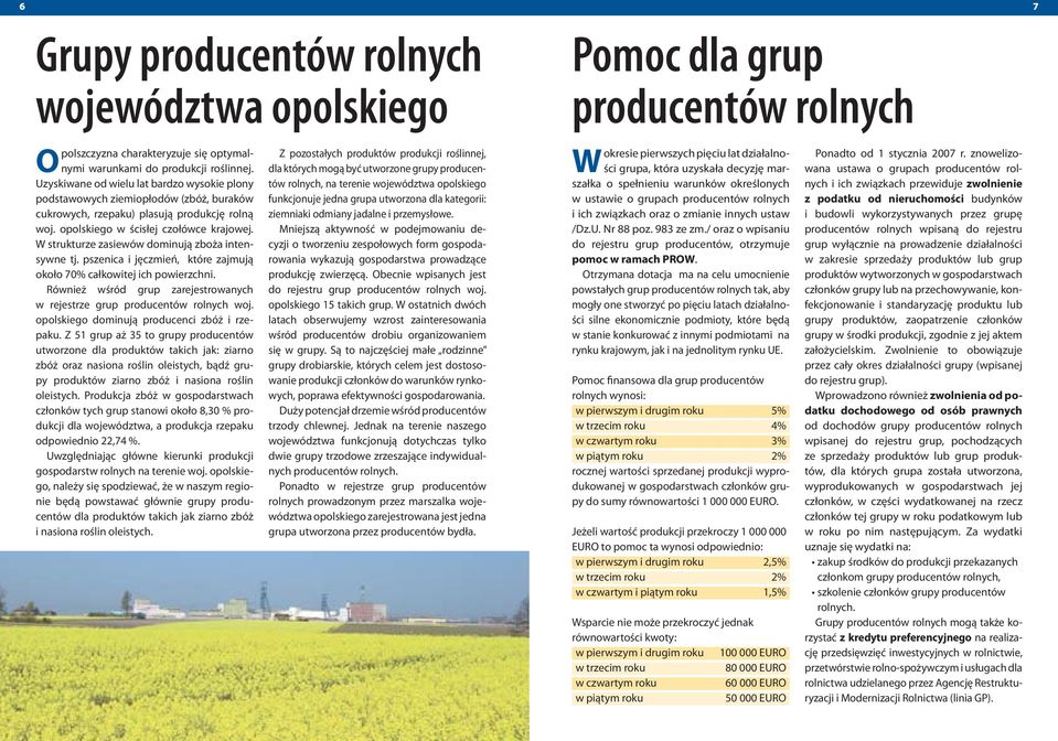 W strukturze zasiewów dominują zboża intensywne tj. pszenica i jęczmień, które zajmują około 70% całkowitej ich powierzchni.
