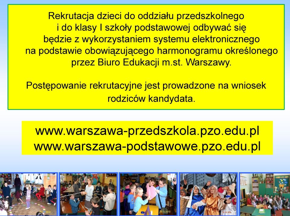 określonego przez Biuro Edukacji m.st. Warszawy.