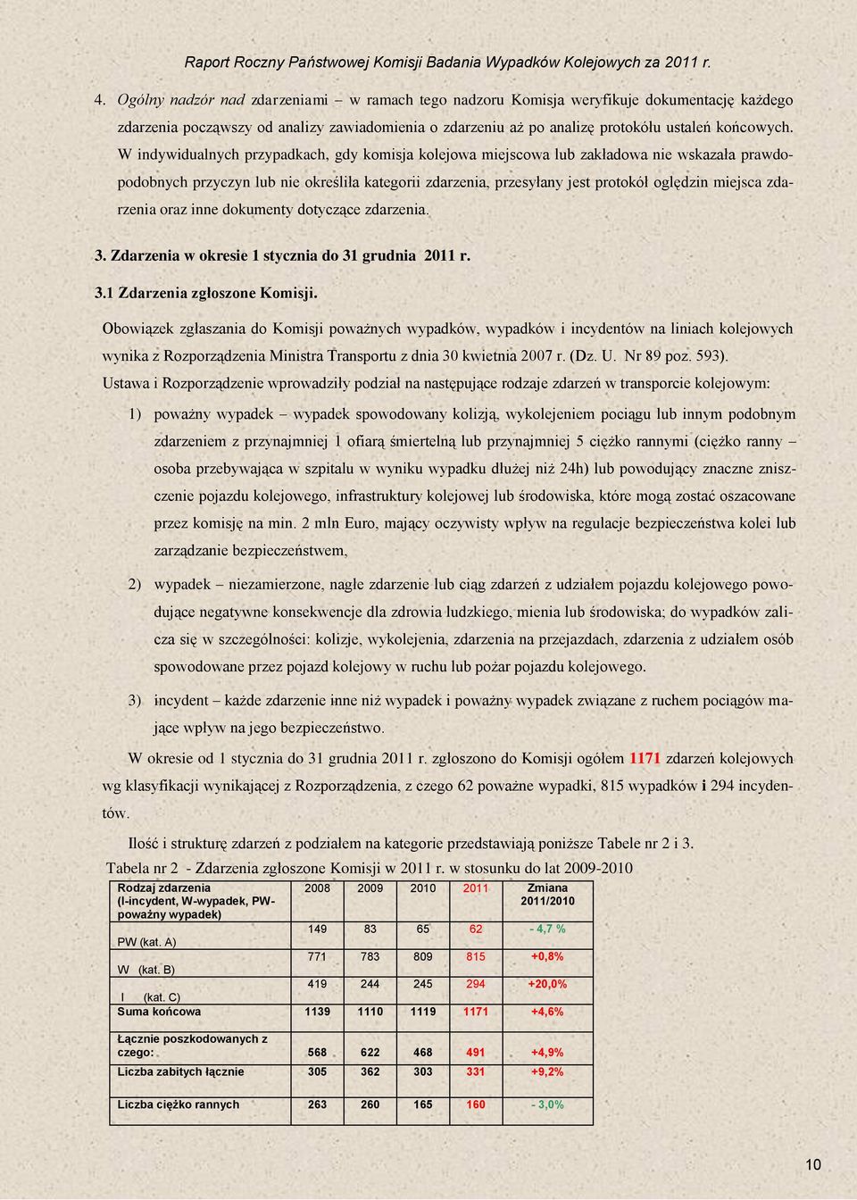W indywidualnych przypadkach, gdy komisja kolejowa miejscowa lub zakładowa nie wskazała prawdopodobnych przyczyn lub nie określiła kategorii zdarzenia, przesyłany jest protokół oględzin miejsca