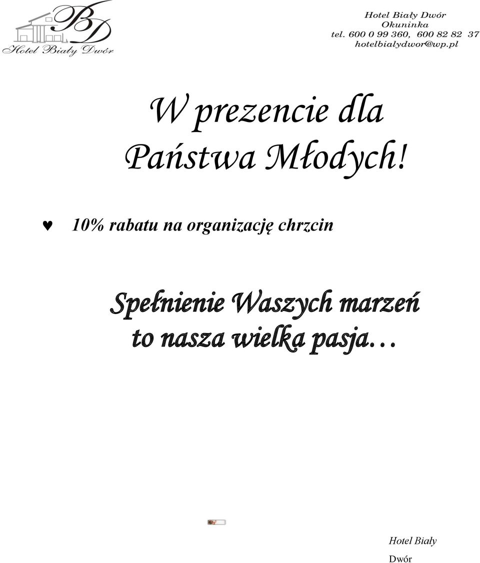 chrzcin Spełnienie Waszych