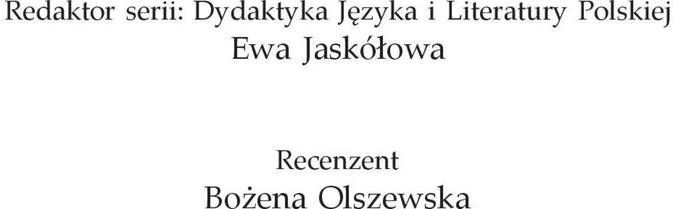 Literatury Polskiej Ewa