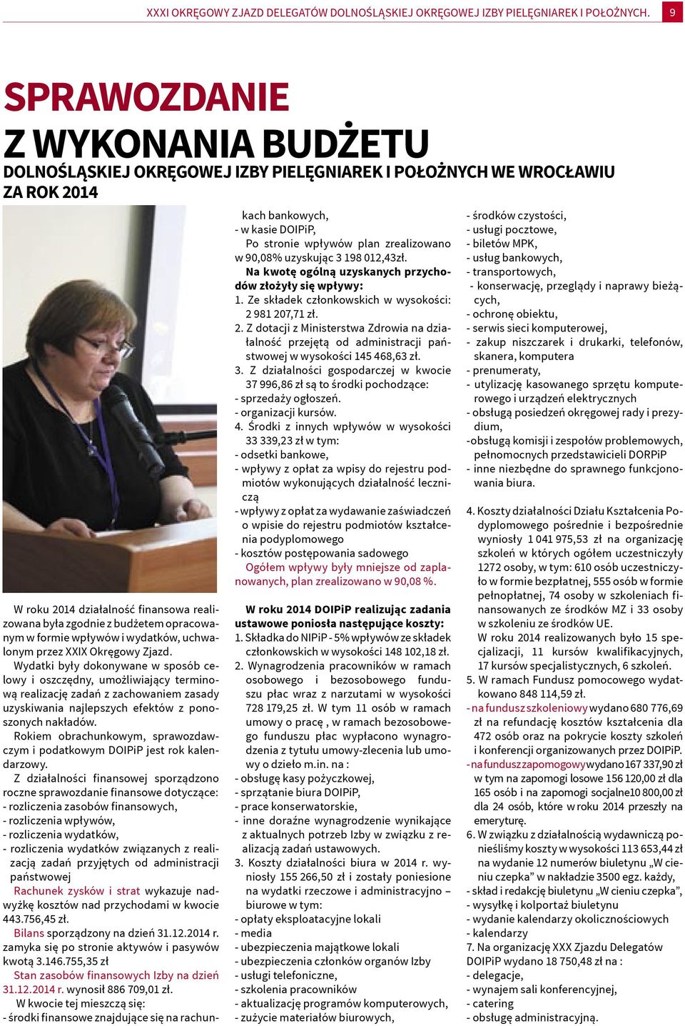 formie wpływów i wydatków, uchwalonym przez XXIX Okręgowy Zjazd.