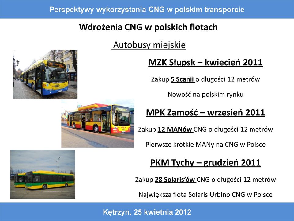 MANów CNG o długości 12 metrów Pierwsze krótkie MANy na CNG w Polsce PKM Tychy grudzień