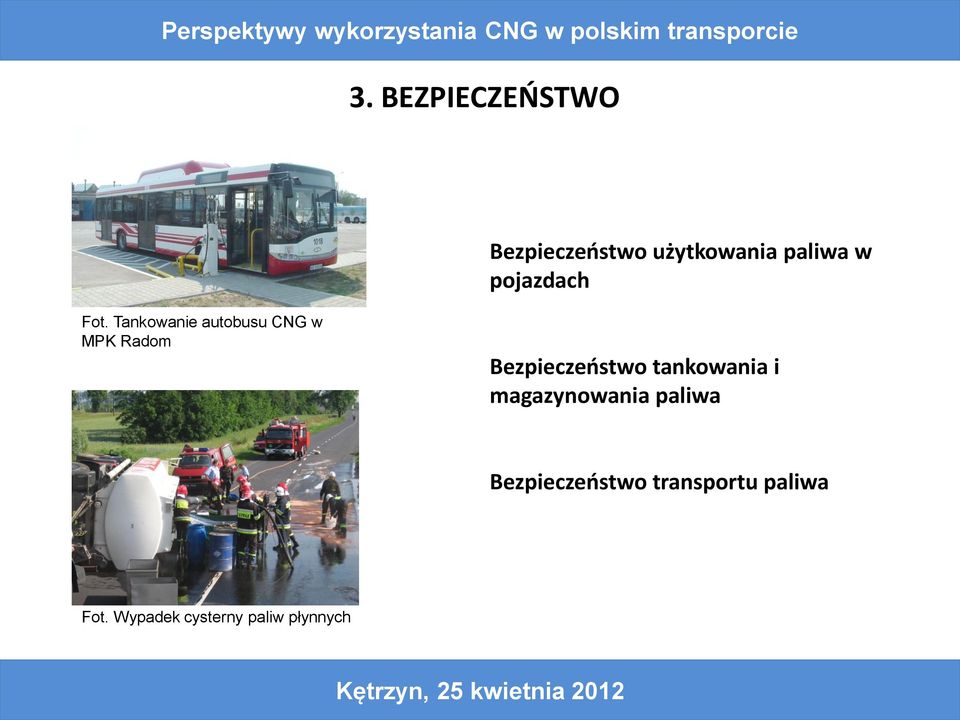 Tankowanie autobusu CNG w MPK Radom Bezpieczeństwo