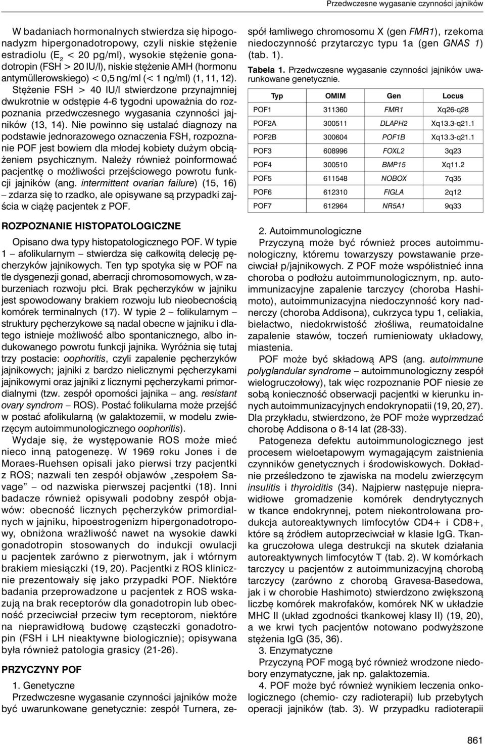 Stężenie FSH > 40 IU/l stwierdzone przynajmniej dwukrotnie w odstępie 4-6 tygodni upoważnia do rozpoznania przedwczesnego wygasania czynności jajników (13, 14).