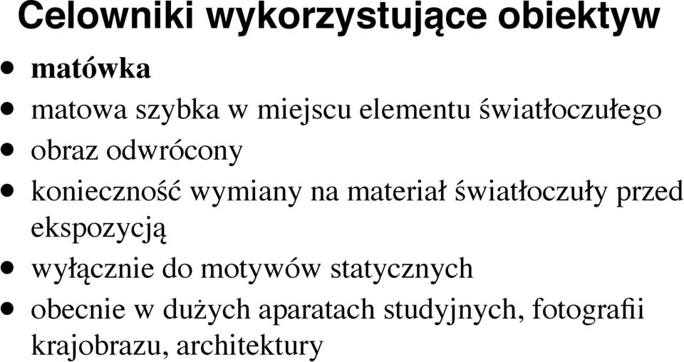 materiał światłoczuły przed ekspozycją wyłącznie do motywów