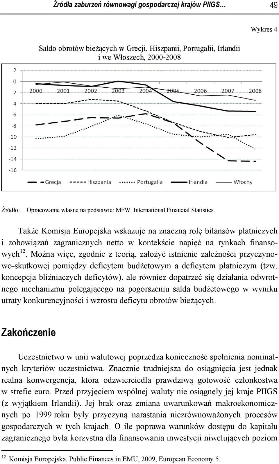 Można więc, zgodnie z teorią, założyć istnienie zależności przyczyno- wo-skutkowej pomiędzy deficytem budżetowym a deficytem płatniczym (tzw.