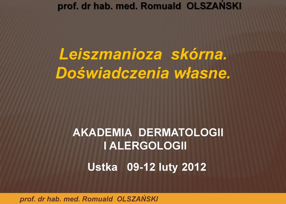 AKADEMIA DERMATOLOGII I