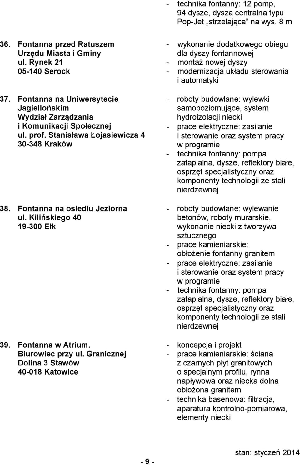 Kilińskiego 40 19-300 Ełk 39. Fontanna w Atrium. Biurowiec przy ul.