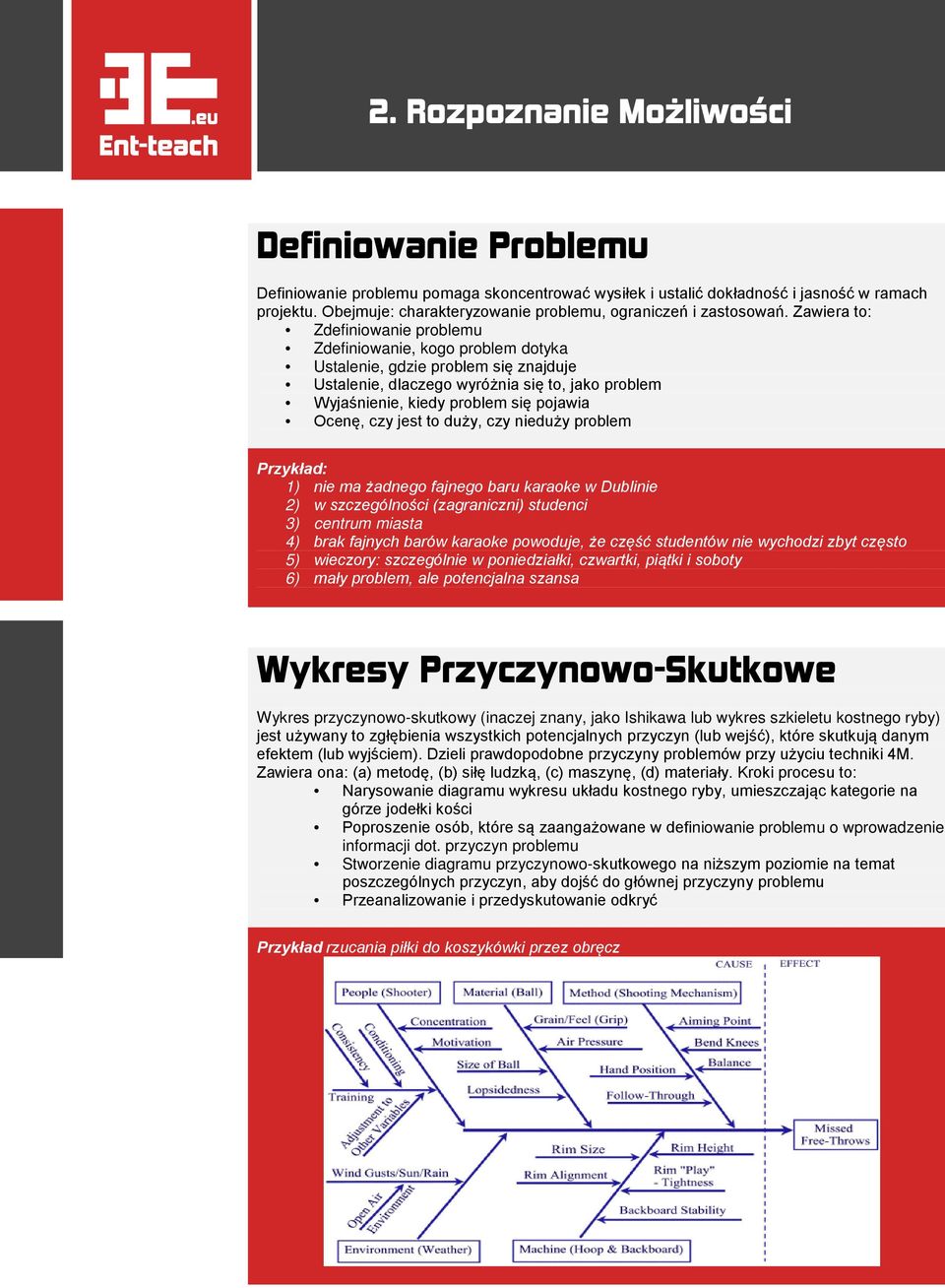 Ocenę, czy jest to duży, czy nieduży problem Przykład: 1) nie ma żadnego fajnego baru karaoke w Dublinie 2) w szczególności (zagraniczni) studenci 3) centrum miasta 4) brak fajnych barów karaoke