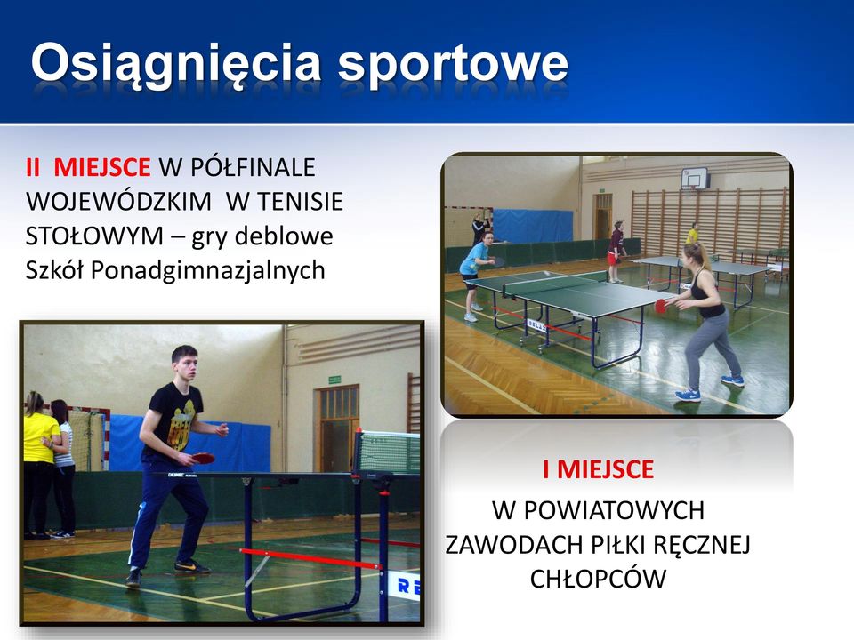 gry deblowe Szkół Ponadgimnazjalnych I