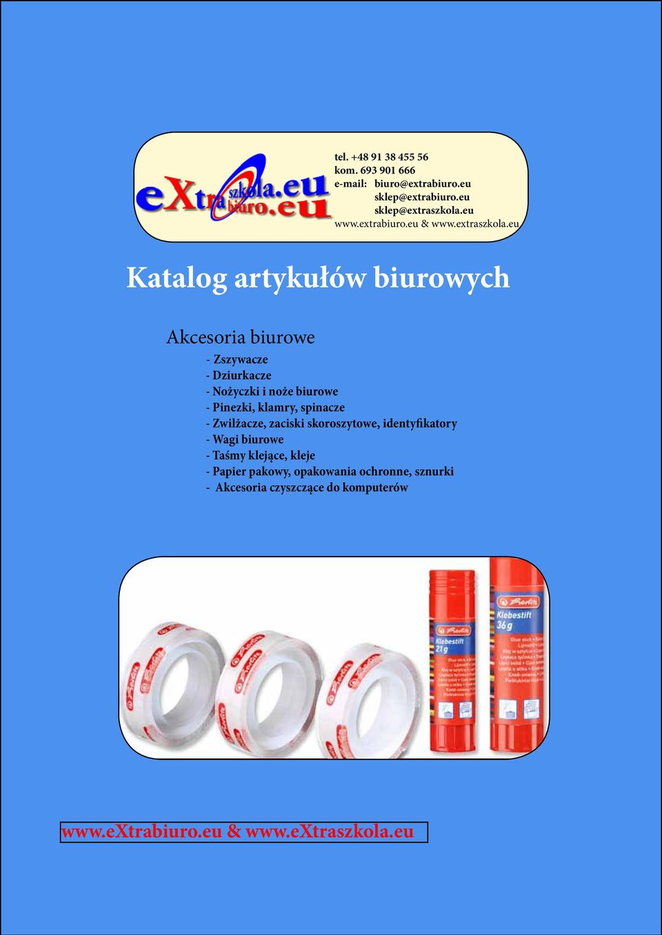 eu Katalog artykułów biurowych Akcesoria biurowe - Zszywacze - Dziurkacze - Nożyczki i noże biurowe - Pinezki, klamry,
