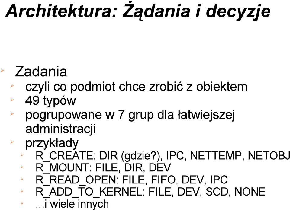 przykłady R_CREATE: DIR (gdzie?
