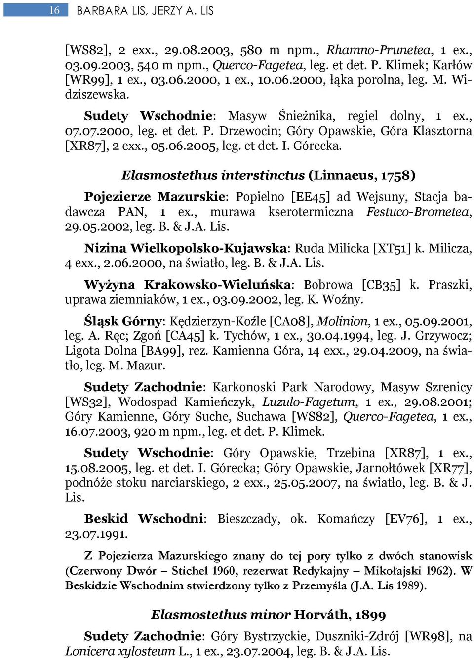 et det. I. Górecka. Elasmostethus interstinctus (Linnaeus, 1758) Pojezierze Mazurskie: Popielno [EE45] ad Wejsuny, Stacja badawcza PAN, 1 ex., murawa kserotermiczna Festuco-Brometea, 29.05.2002, leg.