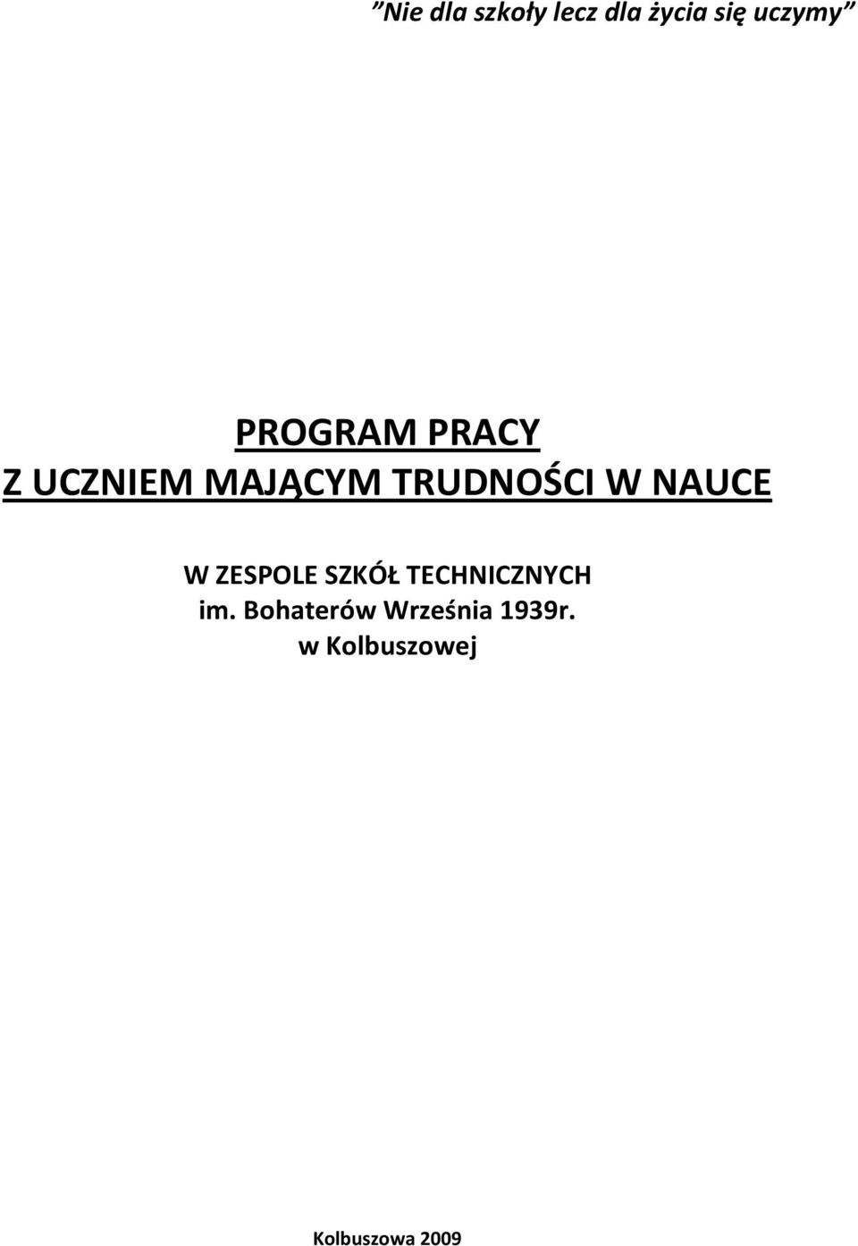 NAUCE W ZESPOLE SZKÓŁ TECHNICZNYCH im.
