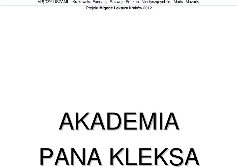 2012 AKADEMIA