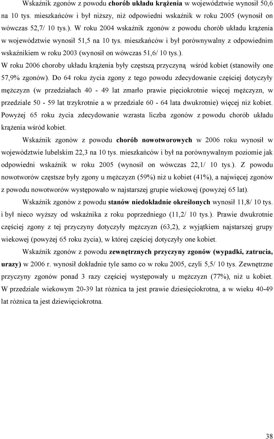 mieszkańców i był porównywalny z odpowiednim wskaźnikiem w roku 2003 (wynosił on wówczas 51,6/ 10 tys.).