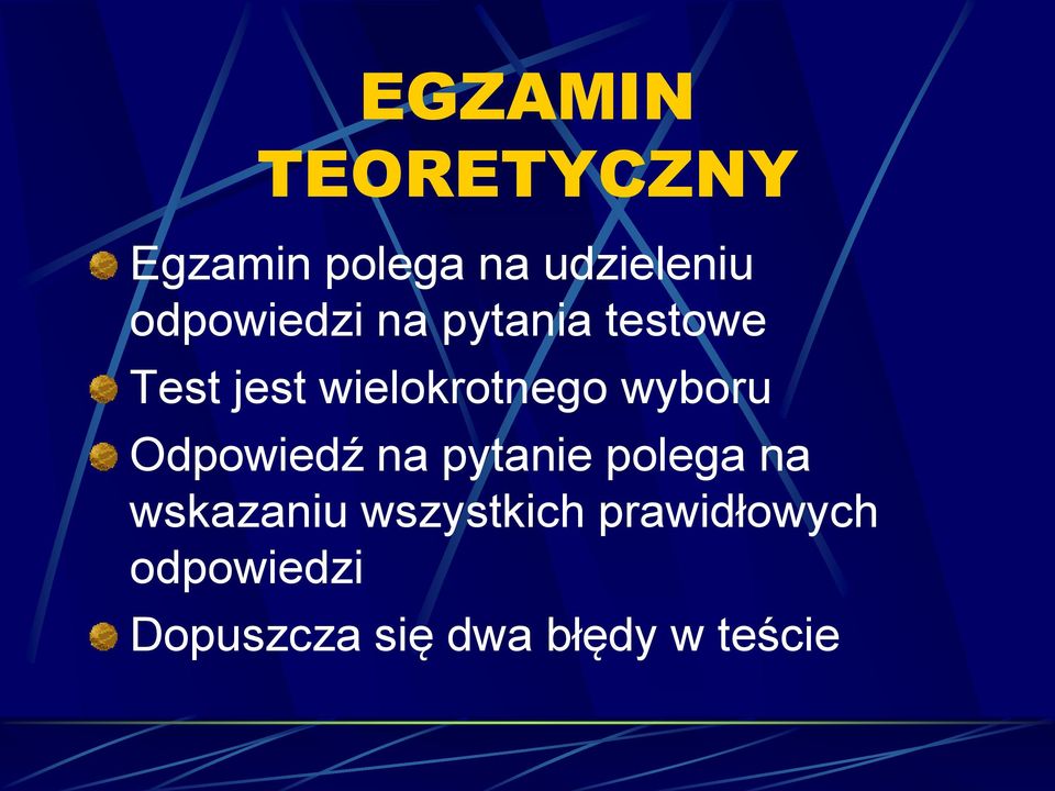 wyboru Odpowiedź na pytanie polega na wskazaniu