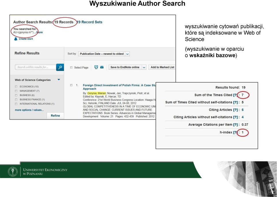 które są indeksowane w Web of