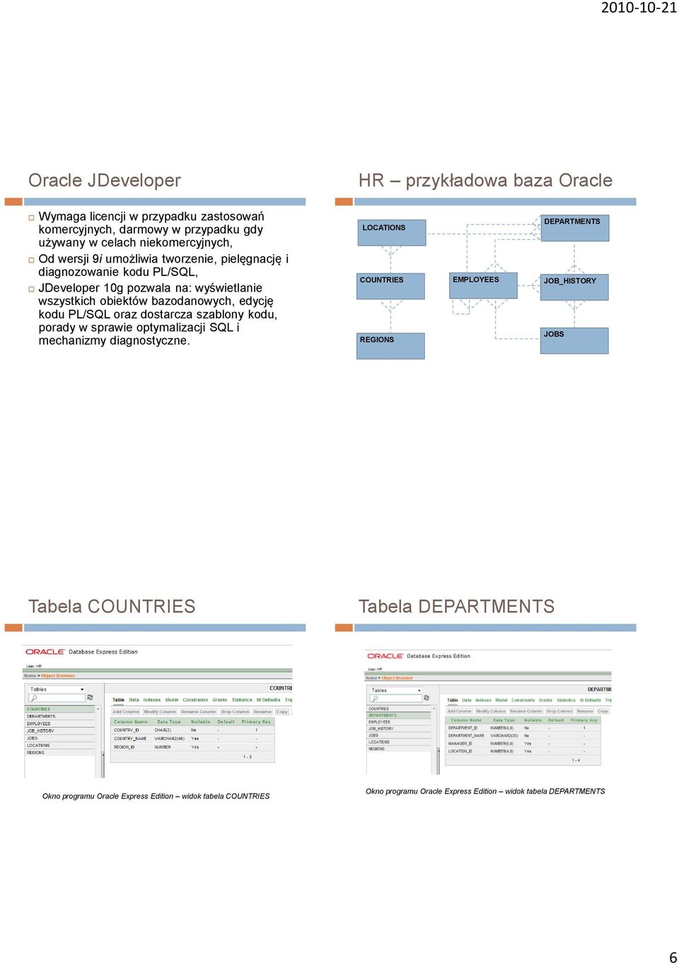 PL/SQL oraz dostarcza szablony kodu, porady w sprawie optymalizacji SQL i mechanizmy diagnostyczne.