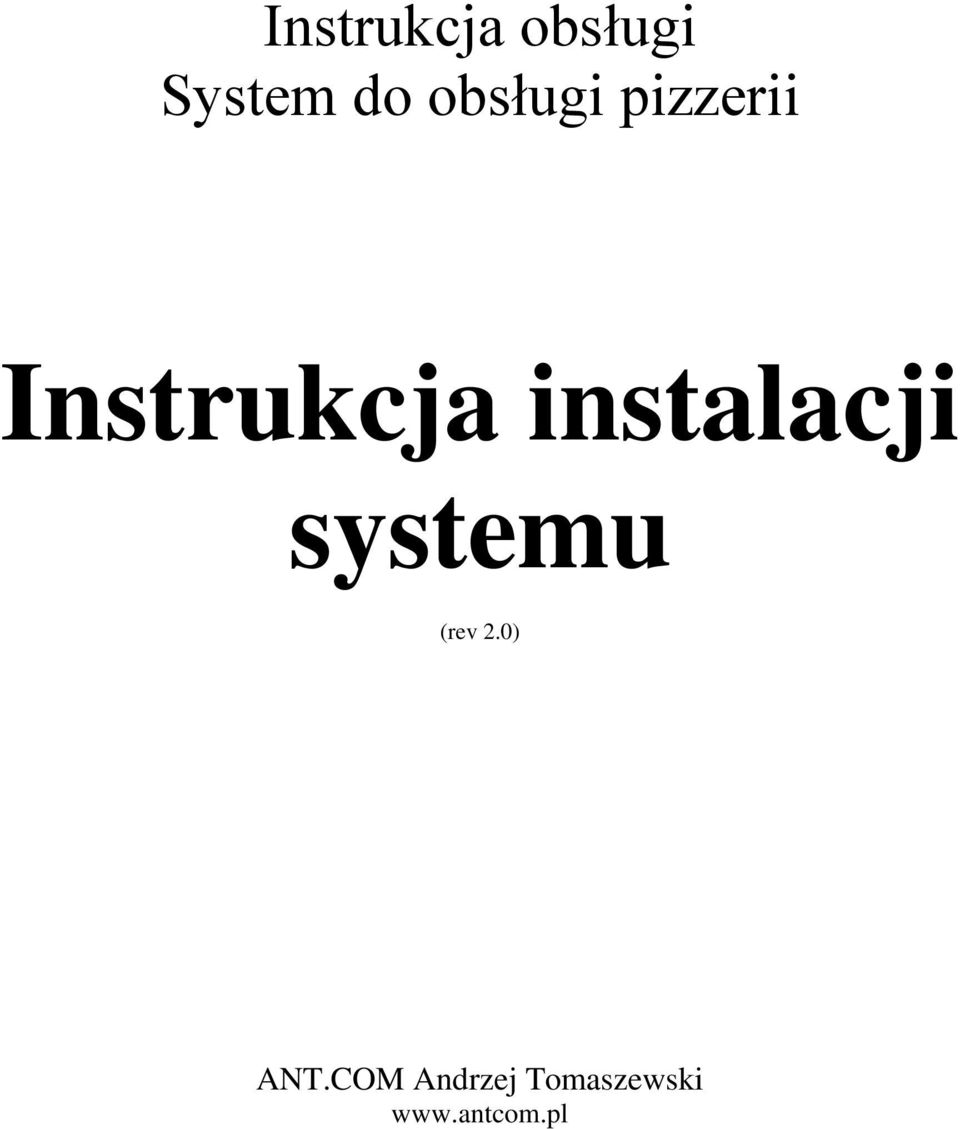 instalacji systemu (rev 2.