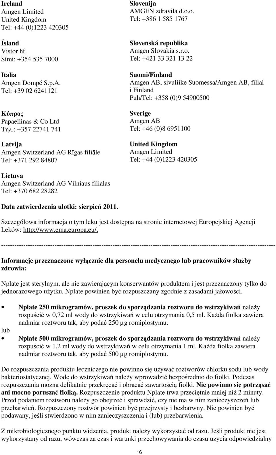 enija AMGEN zdravila d.o.