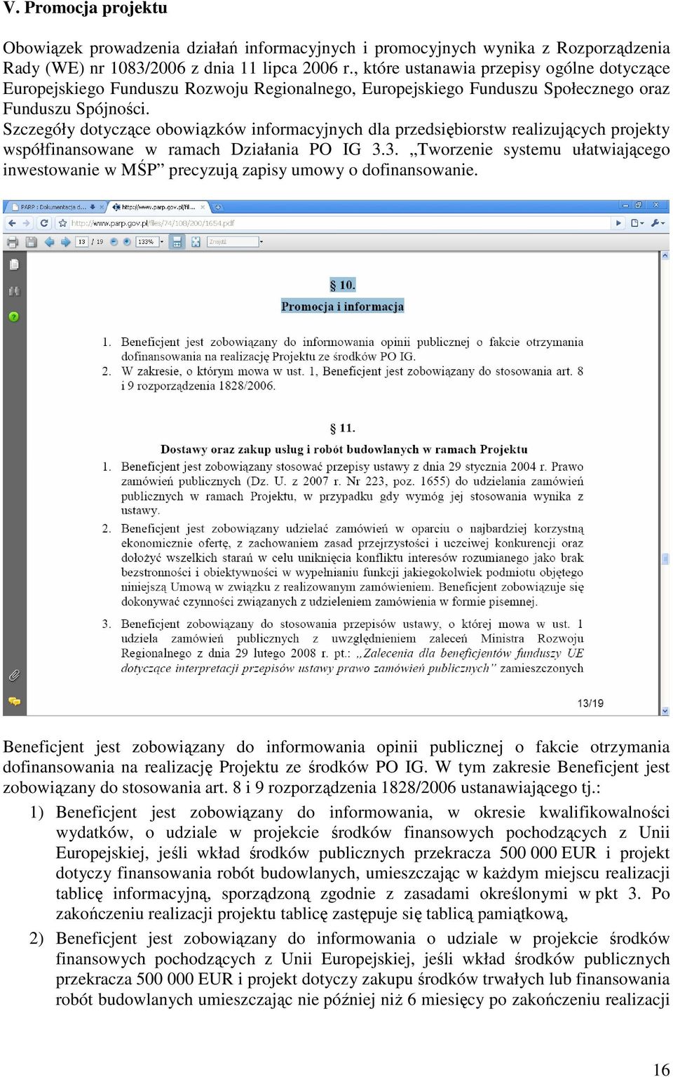 Szczegóły dotyczące obowiązków informacyjnych dla przedsiębiorstw realizujących projekty współfinansowane w ramach Działania PO IG 3.