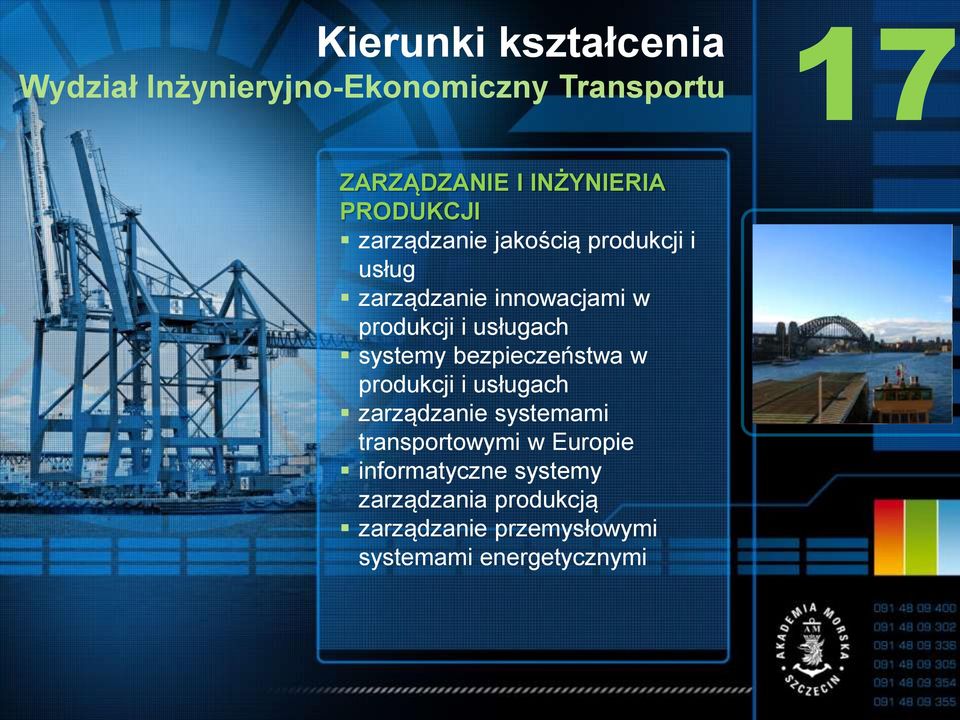 usługach systemy bezpieczeństwa w produkcji i usługach zarządzanie systemami transportowymi w