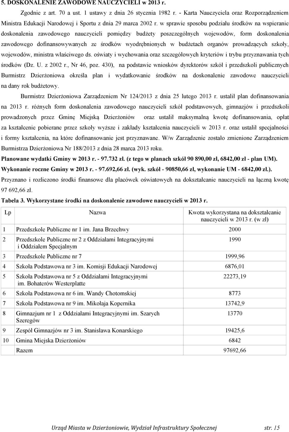 wyodrębnionych w budżetach organów prowadzących szkoły, wojewodów, ministra właściwego ds. oświaty i wychowania oraz szczegółowych kryteriów i trybu przyznawania tych środków (Dz. U. z r., Nr 6, poz.