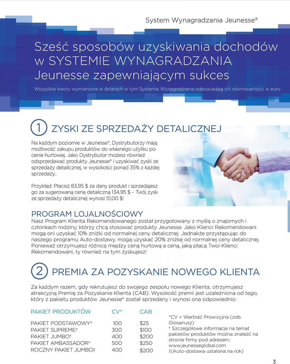 Jako Dystrybutor możesz również odsprzedawać produkty Jeunesse i uzyskiwać zyski ze sprzedaży detalicznej, w wysokości ponad 35% z każdej sprzedaży.