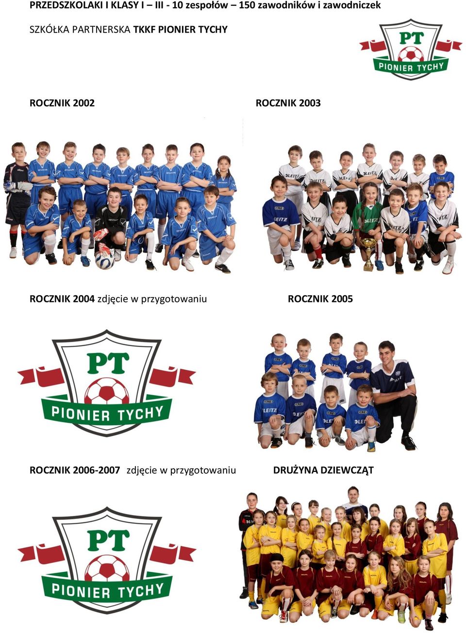 2002 ROCZNIK 2003 ROCZNIK 2004 zdjęcie w przygotowaniu