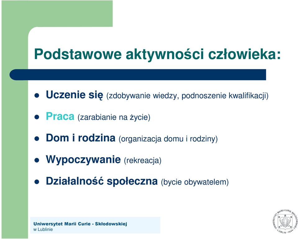 Ŝycie) Dom i rodzina (organizacja domu i rodziny)