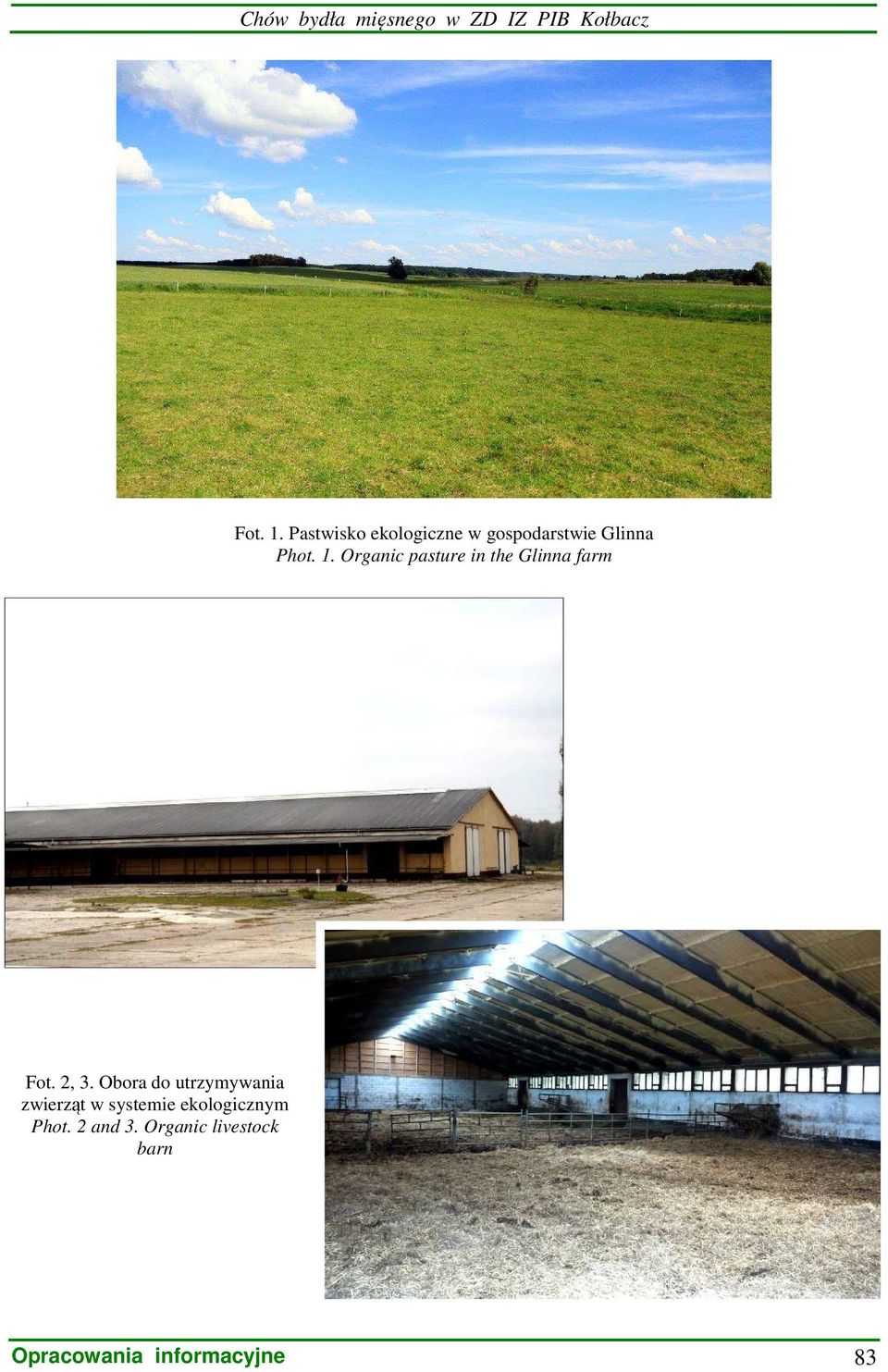 Organic pasture in the Glinna farm Fot. 2, 3.