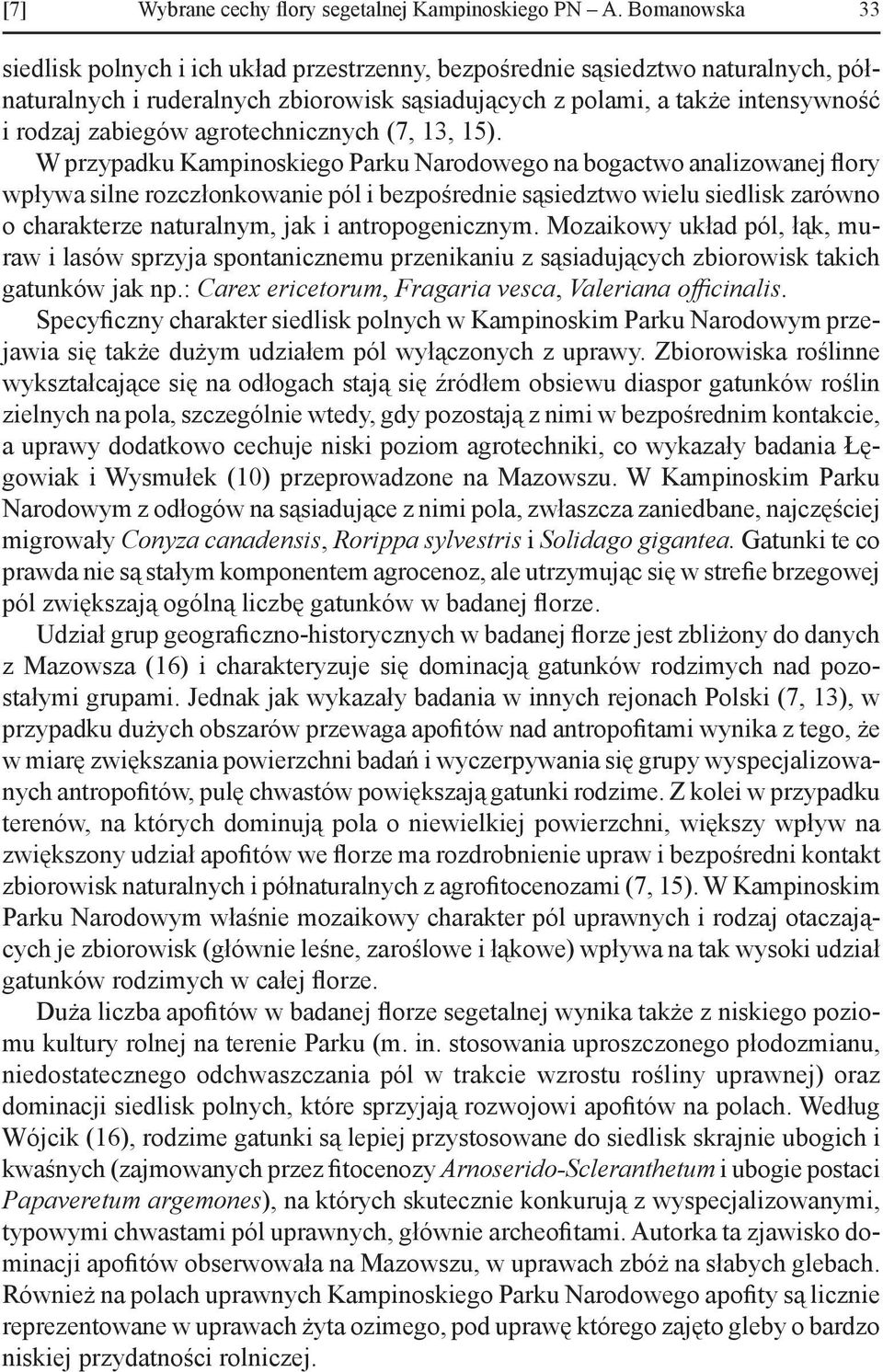 agrotechnicznych (7, 13, 15).